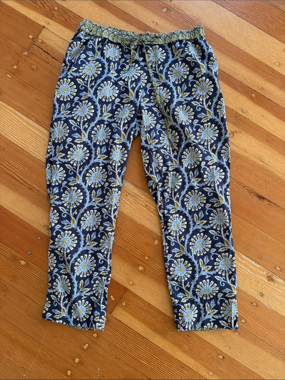 Sundance Cotton Blue Floral Pajama Pants XS